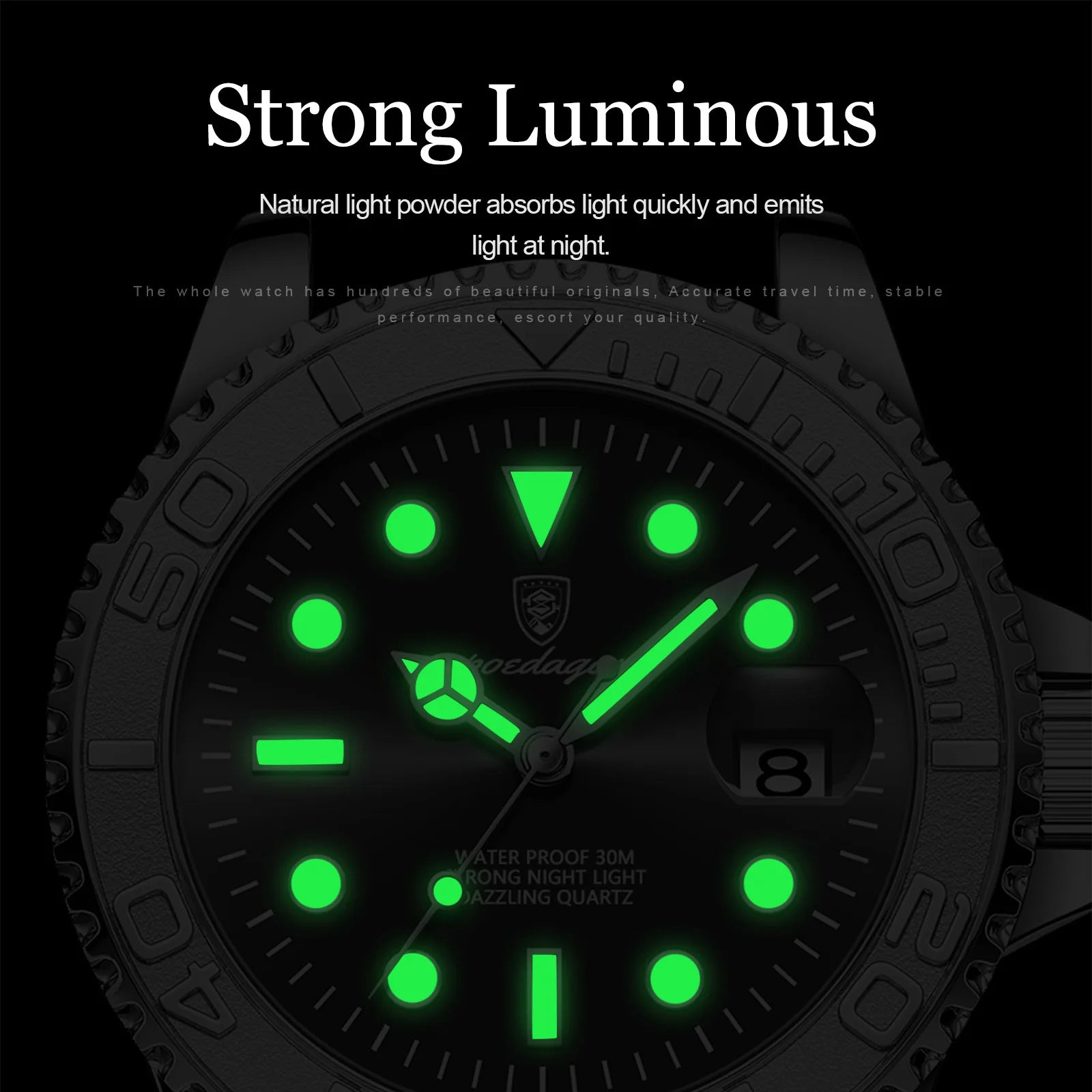 Luxury Waterproof Quartz Watch for Men with Luminous Feature - Smarsty