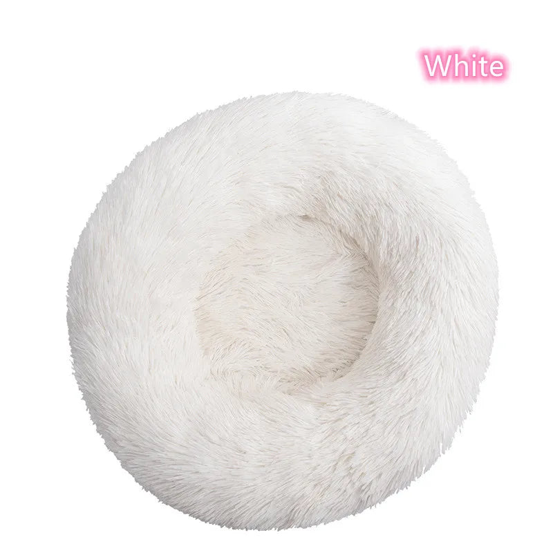 Super Soft Cat Bed Plush Donut Design for Comfort - Smarsty