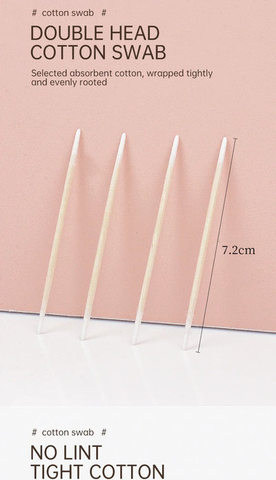 Disposable Wood Cotton Swabs for Eyelash Extensions - Smarsty