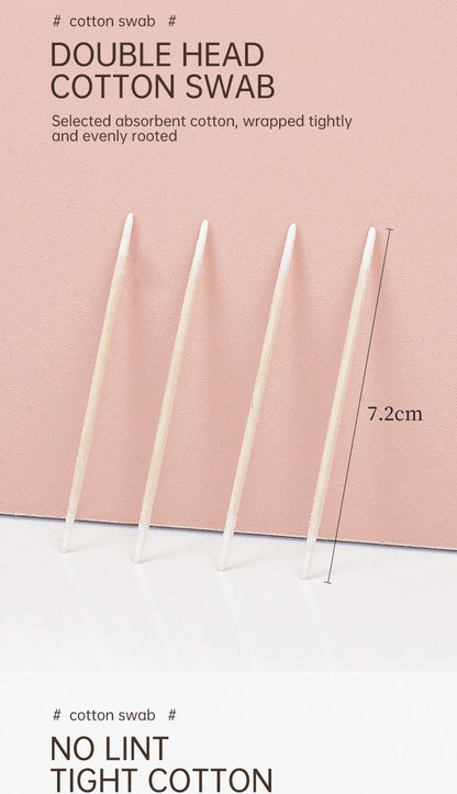 Disposable Wood Cotton Swabs for Eyelash Extensions - Smarsty
