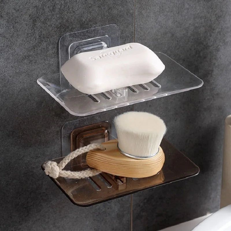 No Drilling Wall Mounted Soap Rack with Double Layer Design - Smarsty