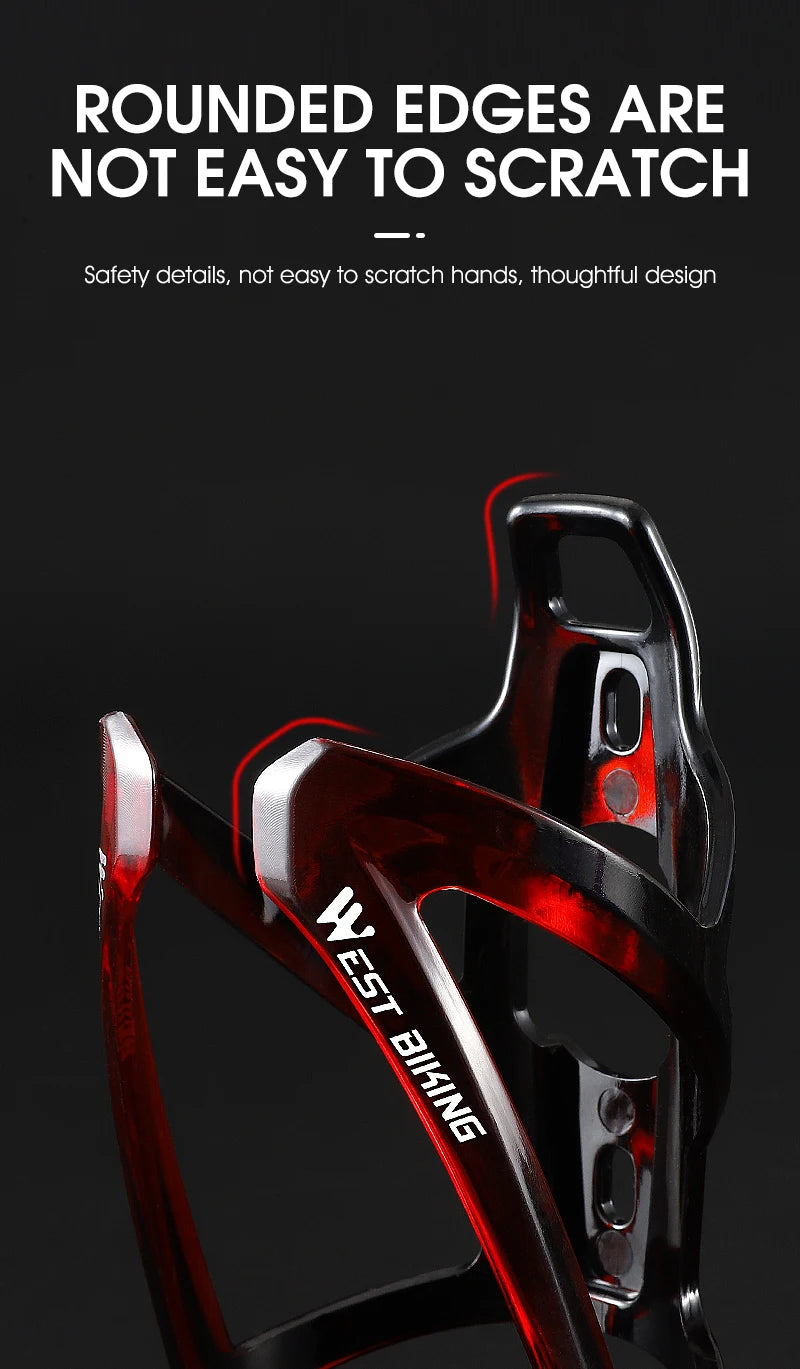WEST BIKING Bicycle Water Bottle Cage Colorful Gradient Cycling Bottle Holder Ultralight MTB Road Bike Water Bottle Bracket - Smarsty