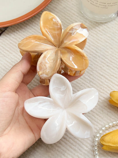Hawaiian Flower Hair Claw Clips For Thin Hair Lightweight - Smarsty