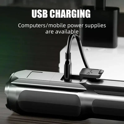 Powerful LED Flashlight Rechargeable USB 18650 Waterproof Zoom Fishing Hunting Camping 100,000 Lumens Tactical Flashlight LED FL by Smarsty