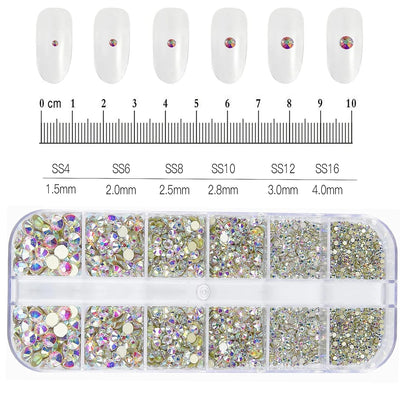 Mixed Nail Rhinestones with Shiny Clear Colors for Stunning Nail Art - Smarsty