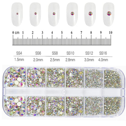 Mixed Nail Rhinestones with Shiny Clear Colors for Stunning Nail Art - Smarsty