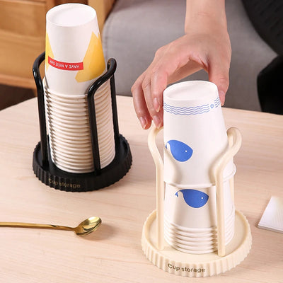 Household Disposable Paper Cup Holder, Desktop Paper Cup Storage Rack, Suitable For Living Room, Dining Room And Other Cup Taker by Smarsty