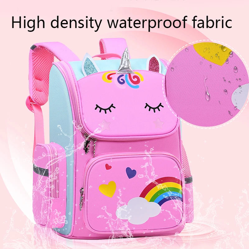 Unicorn Kids Backpack Waterproof School Bag for Girls - Smarsty