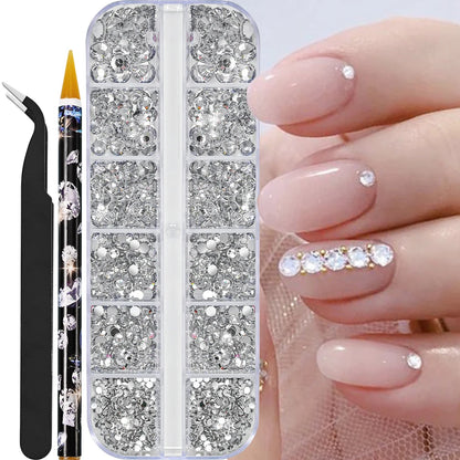Mini Caviar Beads Nail Art Set with Magnetic Pen - Smarsty