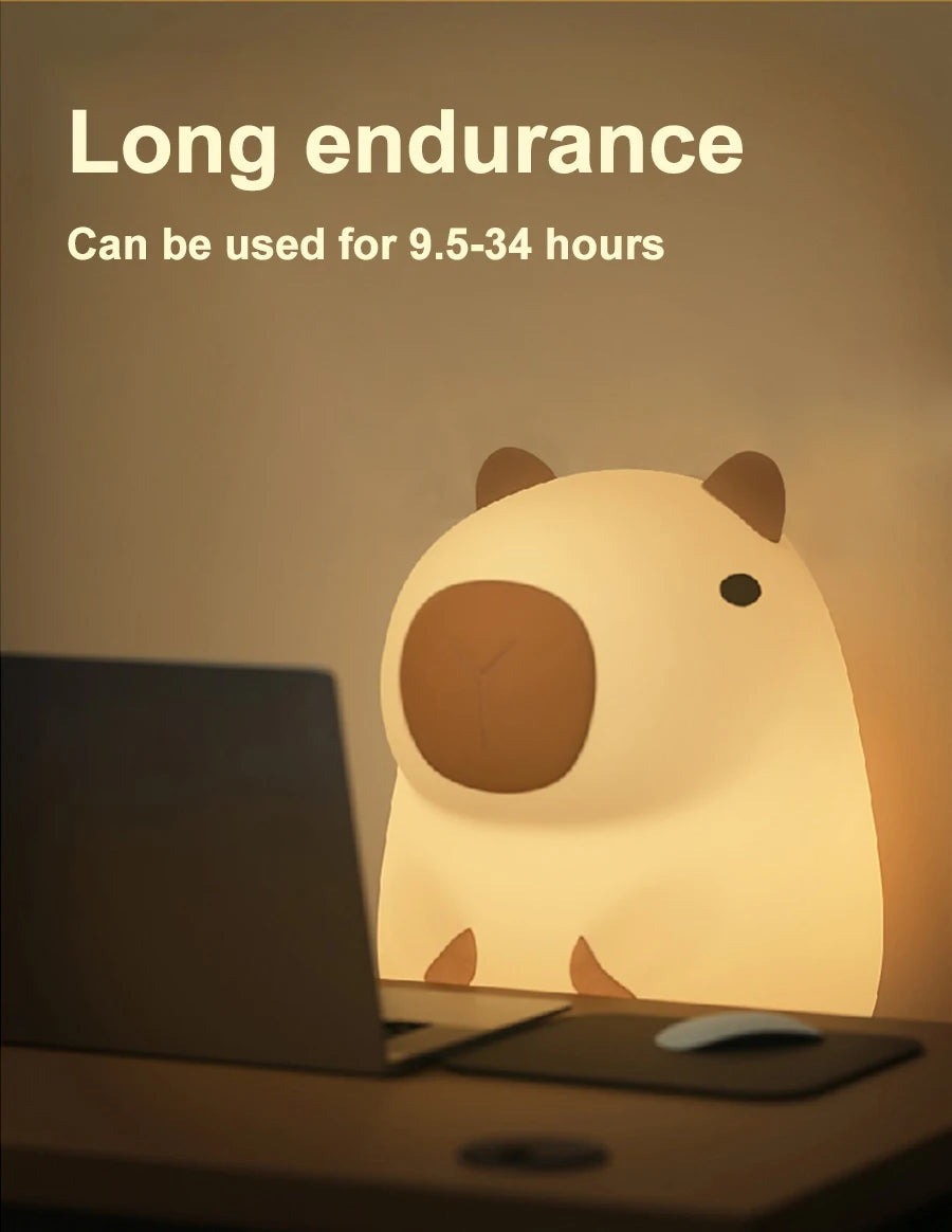 Cute Penguin Night Light Rechargeable Silicone Lamp for Kids - Smarsty