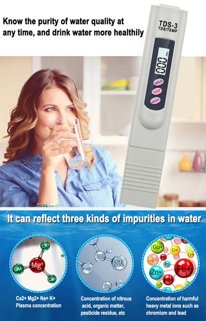 2-in-1 TDS Water Quality Tester for Accurate Monitoring - Smarsty