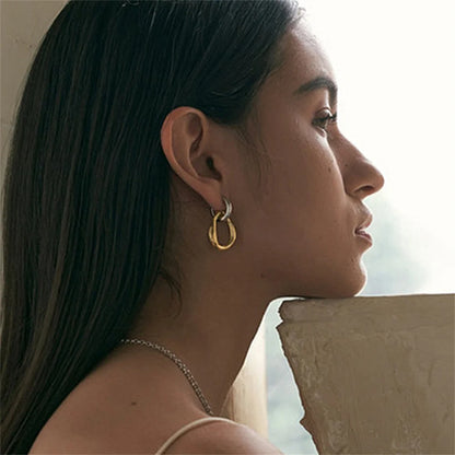 Geometric Alloy Drop Earrings for Women - Trendy Fashion Accessory - Smarsty