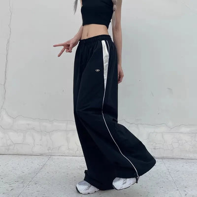 Women Casual Joggers Pants Fashion Streetwear Oversized Sports Wide Leg Pants Hip Hop Y2k Sweatpants High Waist Baggy Trousers - Smarsty