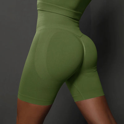 Yoga Shorts Women Sports Shorts Seamless Gym Workout Shorts High Waist Push Up Fitness Sports Shorts Cycling Shorts - Smarsty