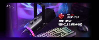 FIFINE USB XLR Dynamic Microphone for Gaming and Streaming - Smarsty