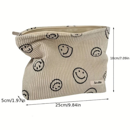 Makeup Bag Travel Toiletry Bag Cute Makeup Brushes Bag Cosmetic Bags for Women Zipper Makeup Bags for Purse - Smarsty