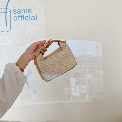 Straw Handbag Crossbody Tote For Summer Beach Style - Smarsty