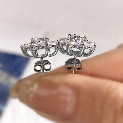 0.5Ct Moissanite Stud Earrings Sterling Silver Sparkle - Smarsty