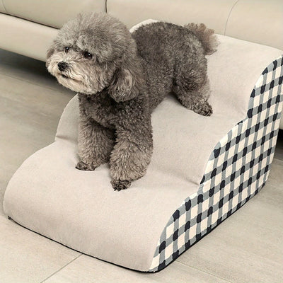 Pet 2/3 Steps High Density Foam Dog Secure Stairs Ramps Non-Slip Pet Steps for Older Dogs Pet with Joint Pain Sofa Bed Ladder - Smarsty