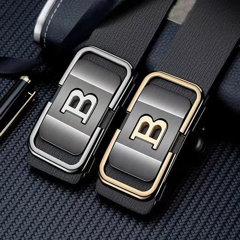 Men's Automatic Buckle PU Leather Belt High Quality - Smarsty