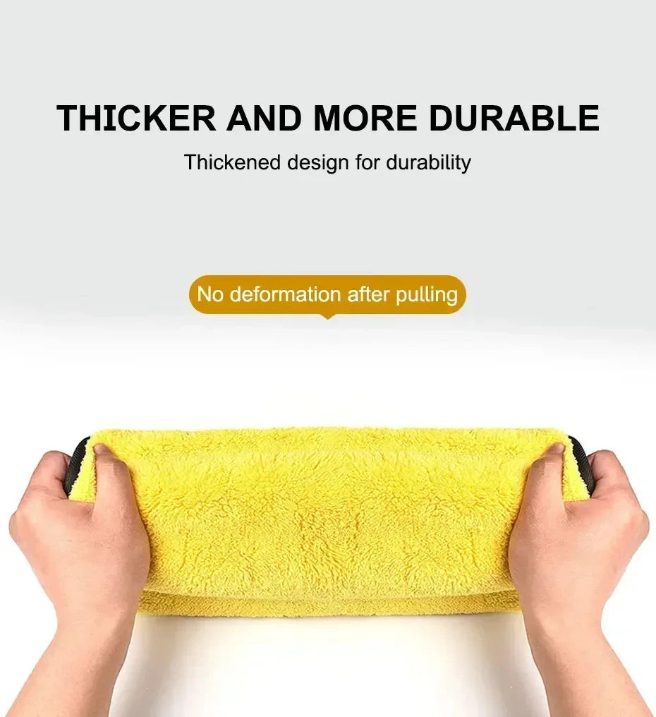 Premium Car Microfiber Towels Double Layer Drying Cloths - Smarsty