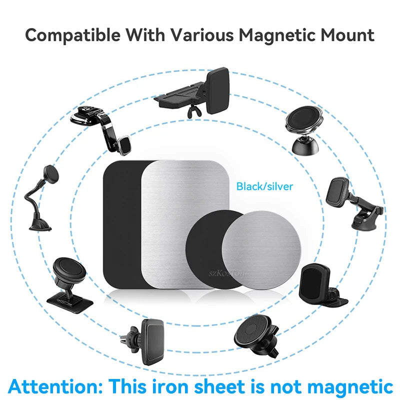 Magnetic Car Phone Holder Metal Plate For Smartphone - Smarsty