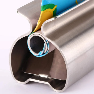 Bathroom Accessories Toothpaste Squeezer Tube Roller Stainless Steel Wringer Roller Rotate Dispenser for Ointments Cosmetics - Smarsty