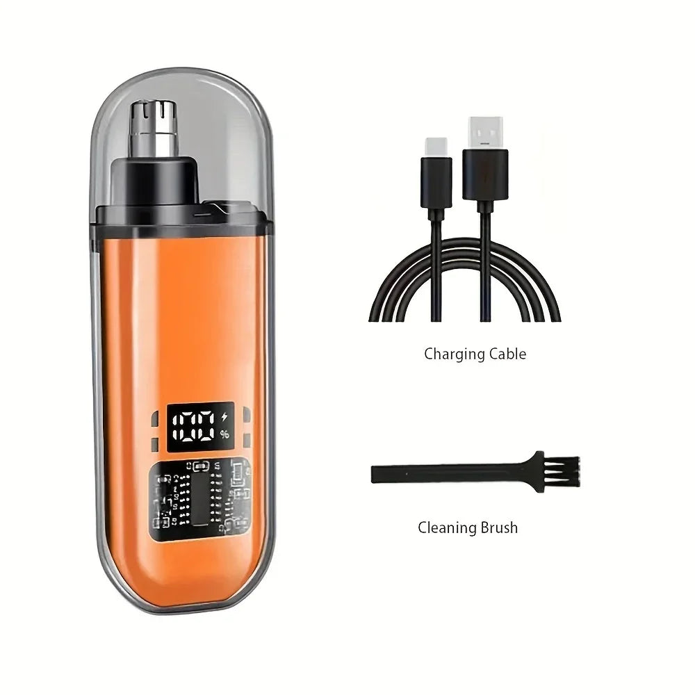 Nose Ear Hair Trimmer for Men - USB C Rechargeable Portable Fast Charge, Compact Grooming Kit - Smarsty