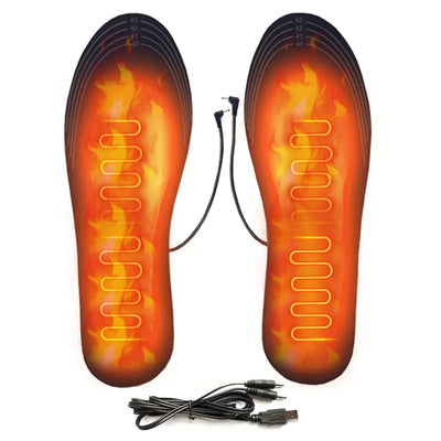 USB Heated Insoles Shoe Electric Foot Warming Pad Feet Warmer Sock Pad Mat Winter Outdoor Sports Heating Insole Winter Warm - Smarsty