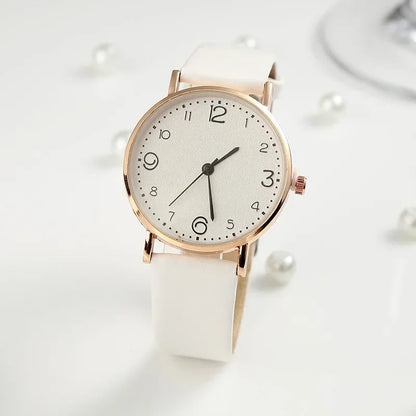 Women Casual Leather Analog Watch with Arabic Numbers - Smarsty