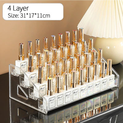 Acrylic Nail Polish Display Organizer Shelf Clear Design - Smarsty