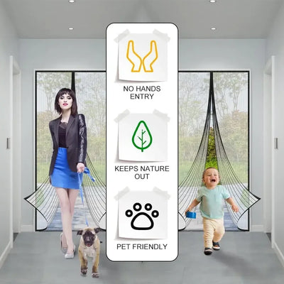Heavy Duty Magnetic Screen Door Mesh Curtain for Bug Protection - Smarsty
