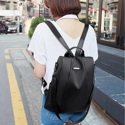 New Women's Multifunction Backpack Casual Solid Color School Bag  For Girls Fashion Detachable Strap Travel Shoulder Bag - Smarsty
