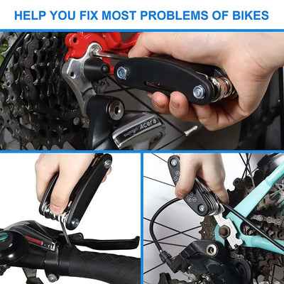 16 in 1 Portable Bicycle Repair Tools Kit Hex Wrench Nut Tire Screwdriver Motorcycle Bicycle Repair Tools - Smarsty