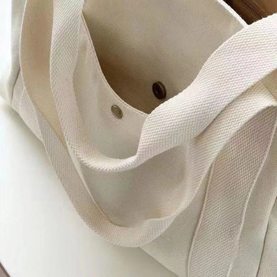 Large Capacity Canvas Tote Bags for Work Commuting Carrying Bag College Style Student Outfit Book Shoulder Bag Shopping Bag - Smarsty