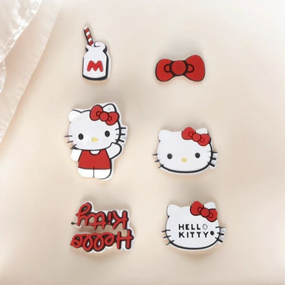 MINISO Sanrio Hello Kitty Shoe Charms DIY Detachable Hole Shoes Decorate Accessories Festival Party Gifts Christmas Gift