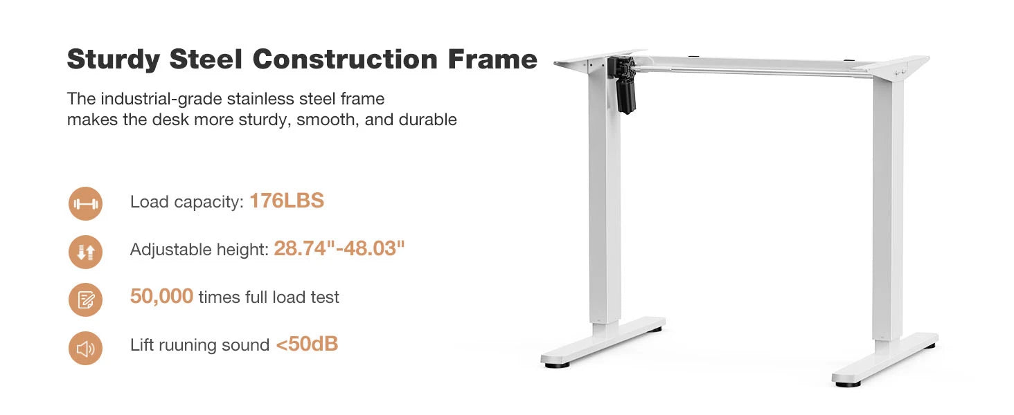 Electric Standing Desk Height Adjustable 40x24 Inch Stand Up Sit Stand Computer Desk Workstation Ergonomic Work Table