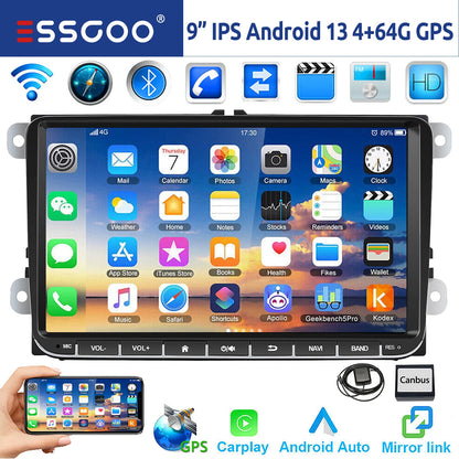 Android Car Stereo With Wireless Carplay GPS Navigation - Smarsty