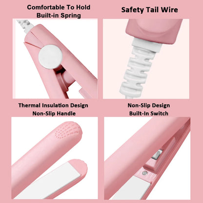 Pink Ceramic Flat Iron for Smooth Hair Finish - Smarsty