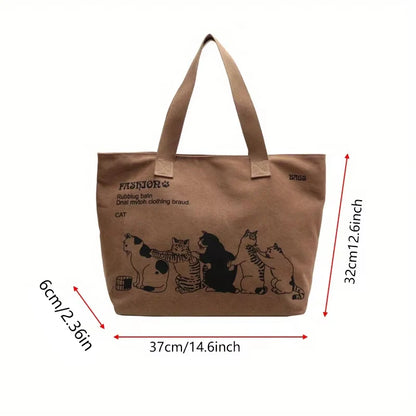 Canvas Tote For Women Spacious Durable With Zipper - Smarsty