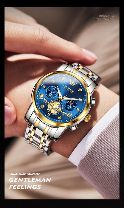OLEVS Luxury Quartz Watch with Moon Phase Feature - Smarsty