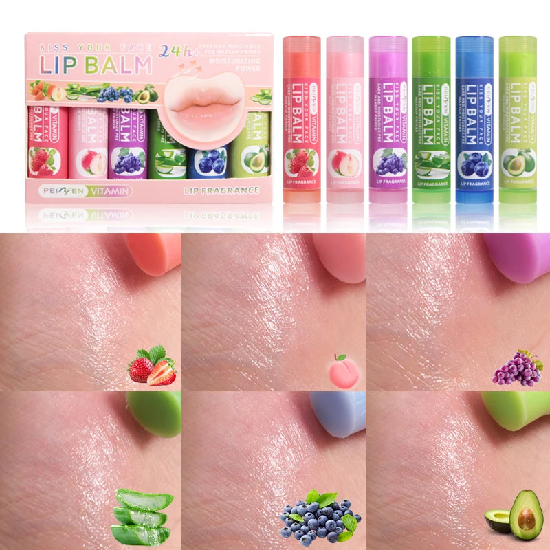 Moisturizing Multi Fruit Flavors Lip Balm Set - Smarsty