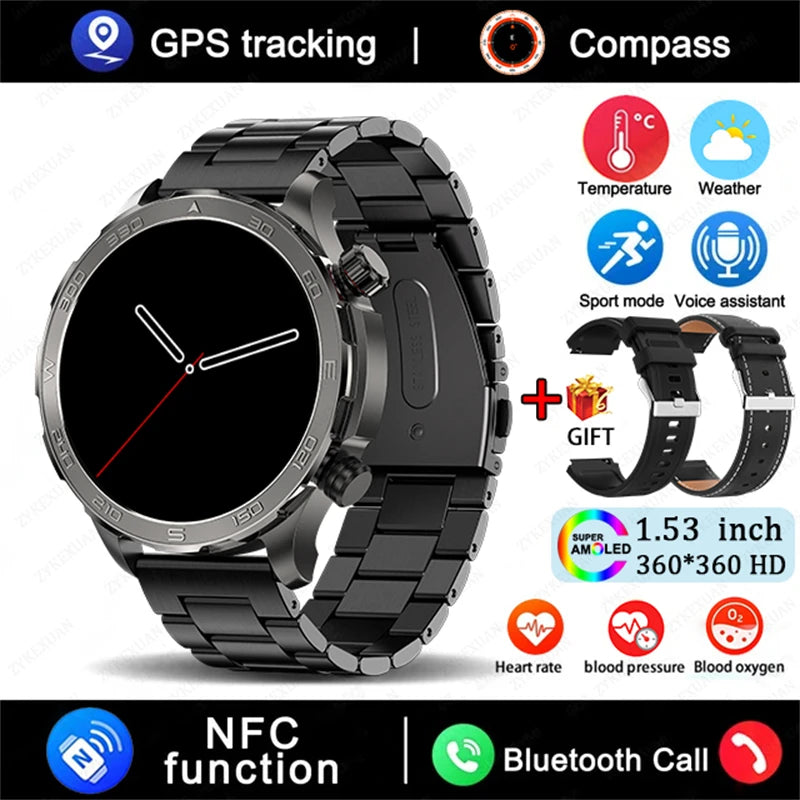 Bluetooth Call Smart Watch For Men With GPS Waterproof - Smarsty
