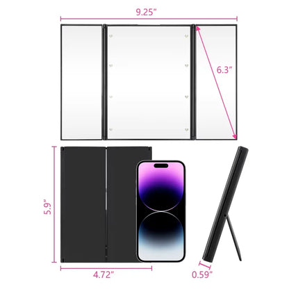 Portable LED Makeup Mirror with Adjustable Stand - Smarsty