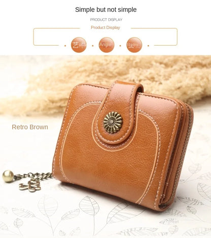 Women Wallets and Purses PU Leather Money Bag Female Short Hasp Purse Small Coin Card Holders Blue Red Clutch New Women Wallet - Smarsty