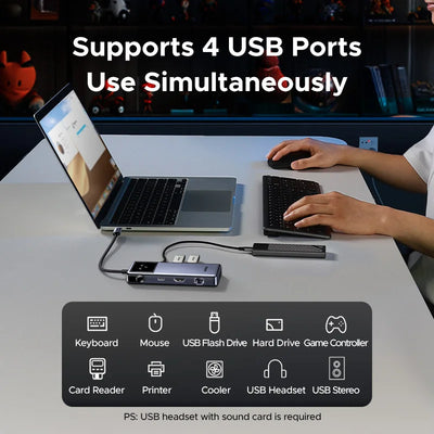 USB C Hub With 4K HDMI And Gigabit Ethernet Docking - Smarsty