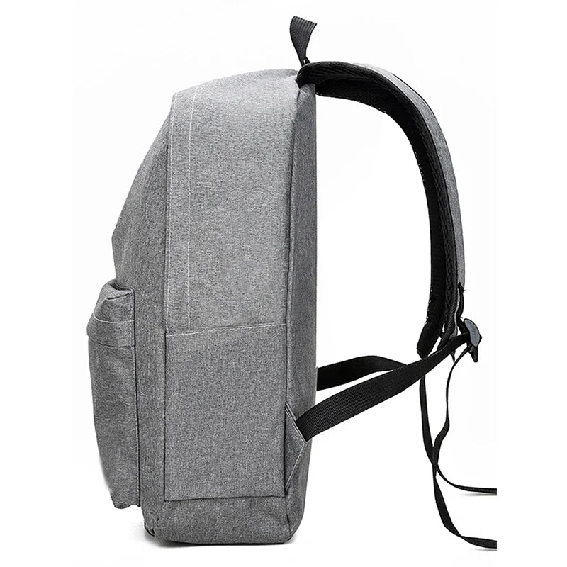 Men's backpack made of nylon, suitable for school, business trips and single or double shoulder carrying - solid color design - Smarsty