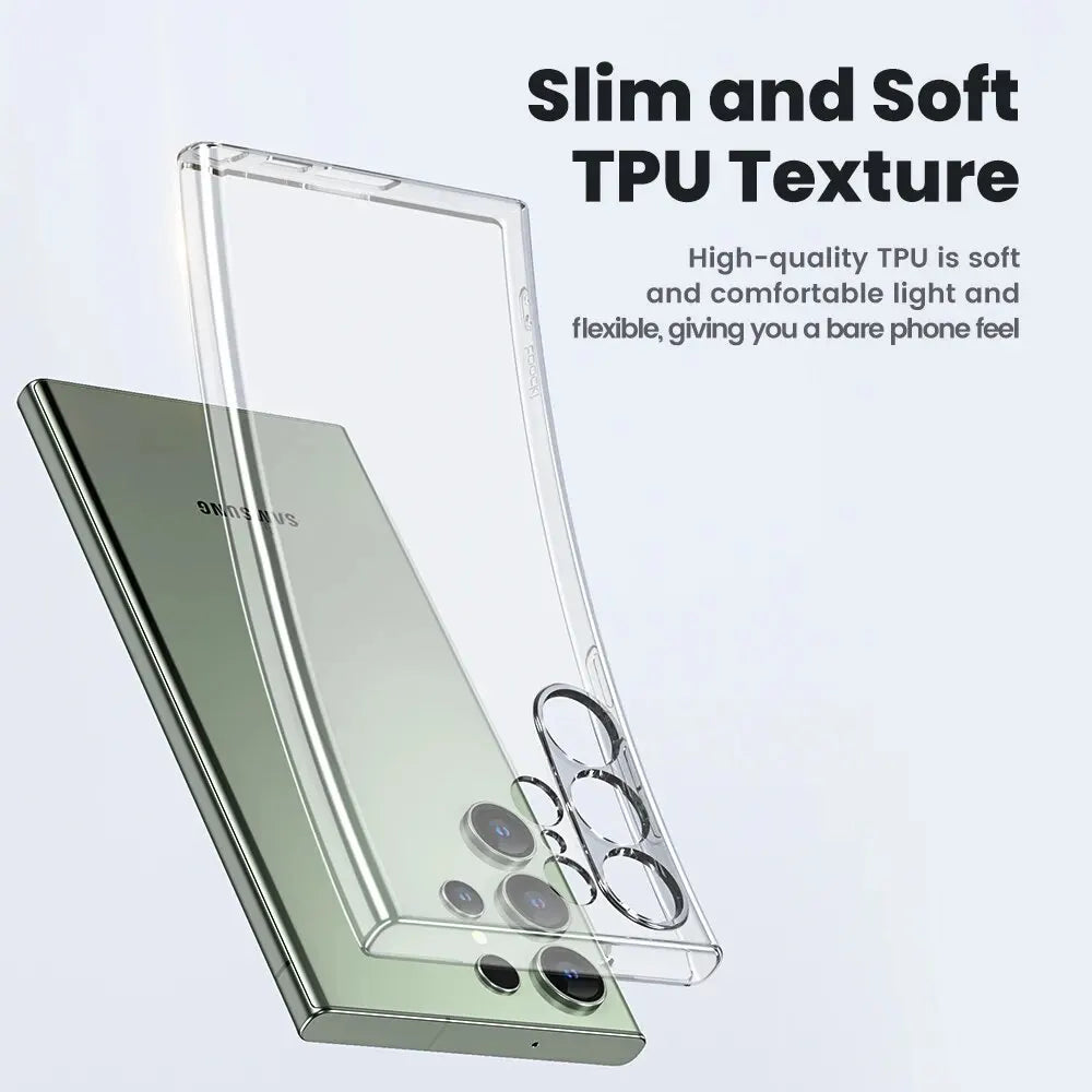 Clear TPU Phone Case For S21 S22 S23 S24 Dustproof - Smarsty