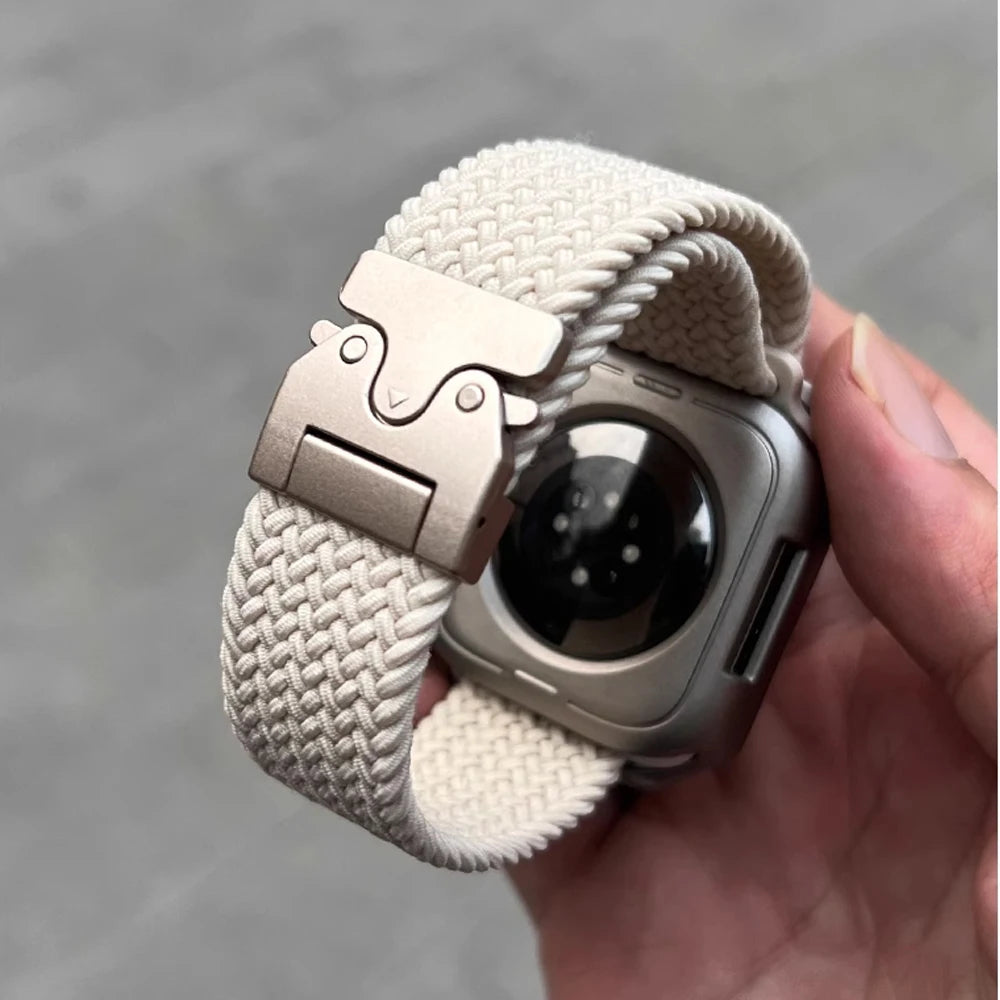 Parachute Straps for Apple watch 10 Band 46mm 42mm 45mm Ultra 49mm 44mm 41mm Braided bracelet correa iWatch Series 9 8 SE 5 6 7 - Smarsty