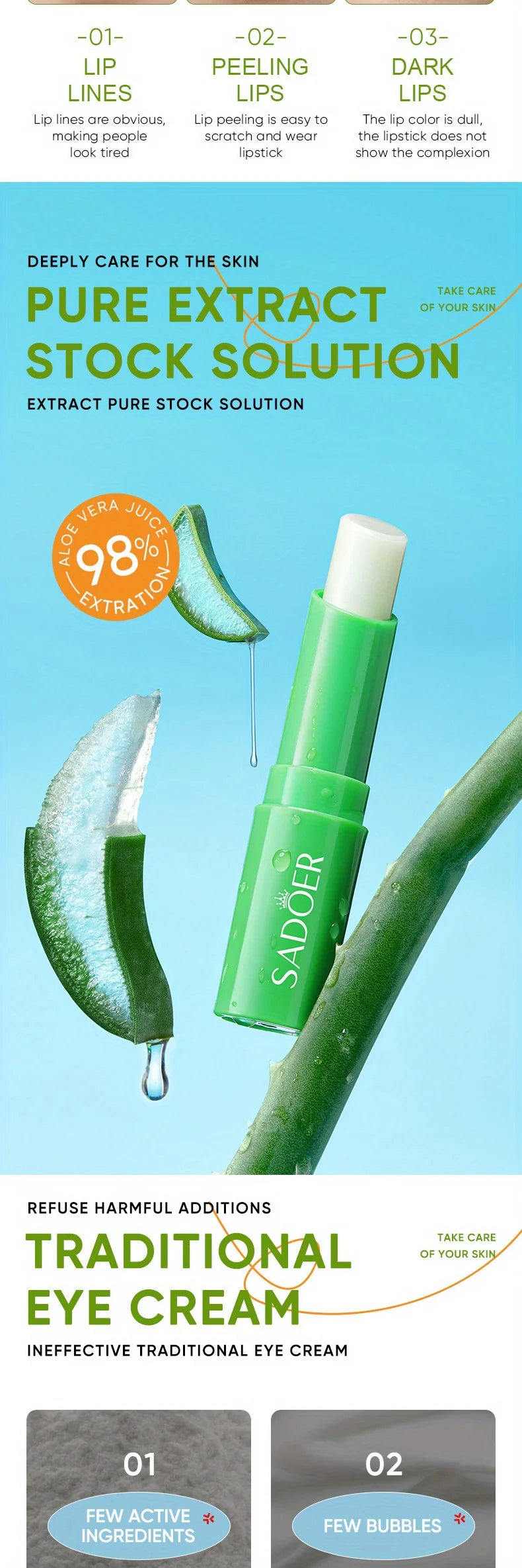 Nourishing Aloe Lip Balm for Hydration and Repair - Smarsty